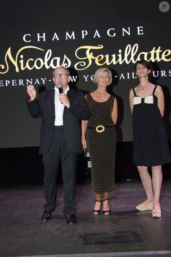 Exclusif - Dominique Pierre (directeur général), Véronique Blin (présidente), Zabou Breitman lors de la soirée Nicolas Feuillatte au Yoyo - Palais de Tokyo à Paris, le 26 juin 2014.