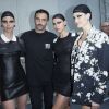 Riccardo Tisci, Irina Shayk et Isabeli Fontana - Défilé Givenchy homme collection printemps-été 2015 à la Halle Freyssinet à Paris, le 27 juin 2014.