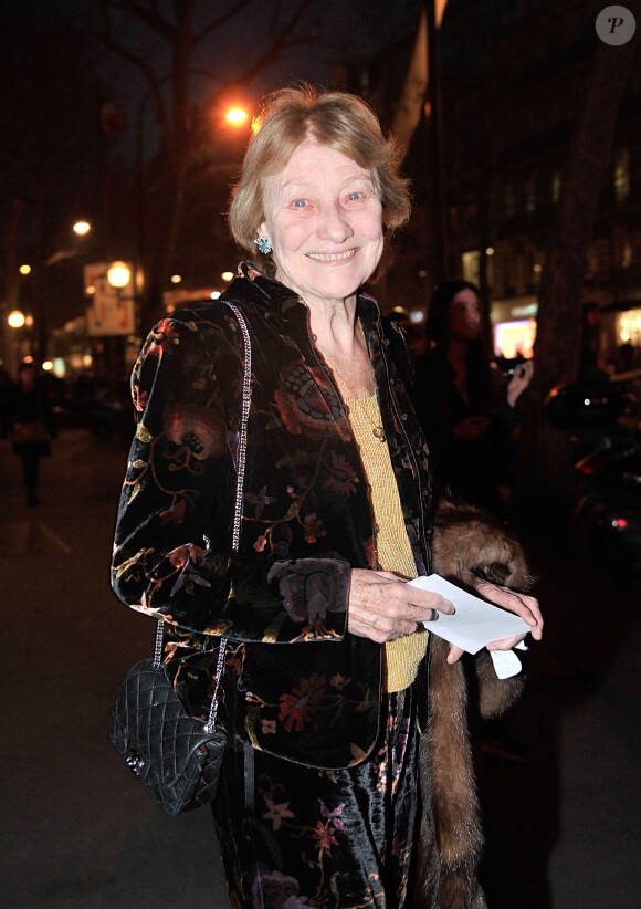 Marisa Bruni-Tedeschi arrive à l'Olympia pour le concert de Carla Bruni, à Paris, le 11 mars 2014.