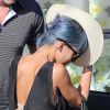 Nicole Richie se cache des photographes à la sortie du salon de coiffure Andy LeCompte à West Hollywood, le 3 juillet 2014.
