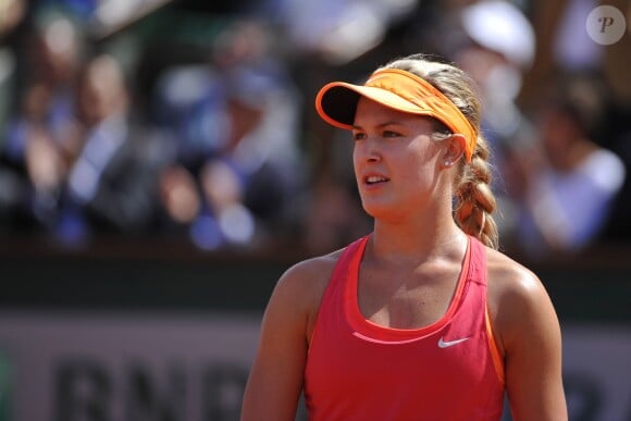 Eugenie Bouchard après sa défaite face à Maria Sharapova en demi-finale de Roland-Garros, le 5 juin 2014 à Paris