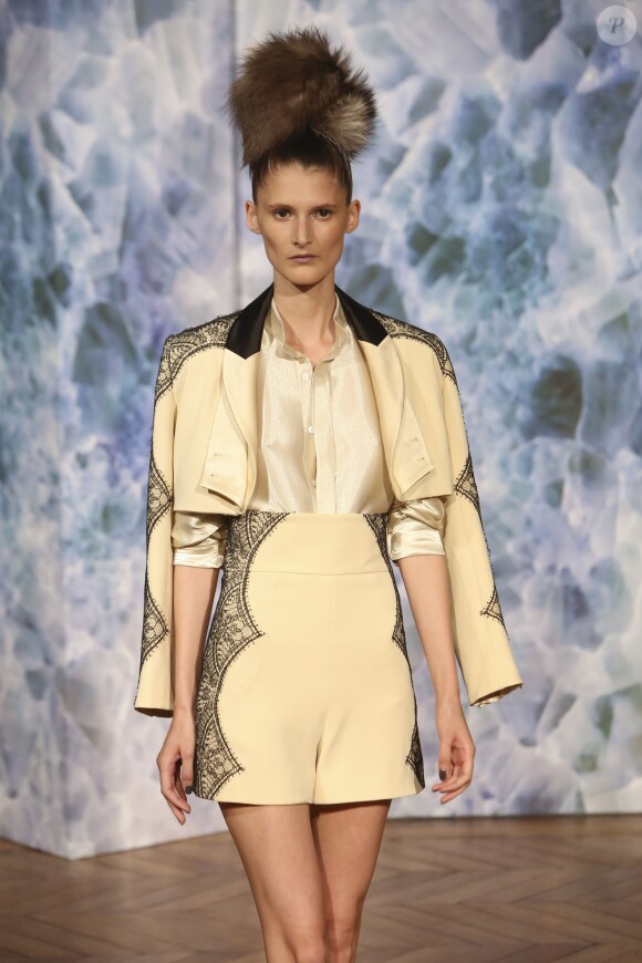 Défilé haute couture Alexis Mabille automne-hiver 2014-2015 à l'hôtel d'Évreux. Paris, le 7 juillet 2014.