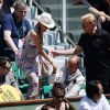 Jelena Ristic et Boris Becker lors de la demi-finale de Roland Garros à Paris, le 6 juin 2014