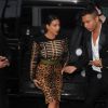 Kim Kardashian, sa demi-soeur Kendall Jenner et Olivier Rousteing arrivent au Palais Galliera pour assister au gala de la Vogue Paris Foundation. Paris, le 9 juillet 2014.