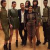 Binx Walton, Kendall Jenner, Olivier Rousteing, Kim Kardashian, Amanda Wellsh, Issa Lish et Kayla Scott, prêts pour le gala de la Vogue Paris Foundation. Paris, le 9 juillet 2014.