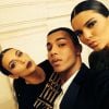 Kim Kardashian, Olivier Rousteing et Kendall Jenner sont prêts pour le gala de la Vogue Paris Foundation. Paris, le 9 juillet 2014.