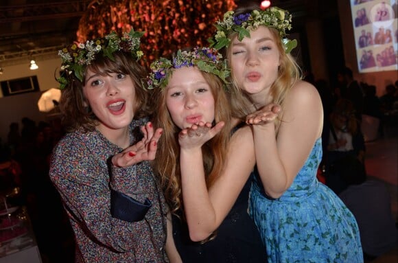 Mathilde Warnier, Maureen Souville et Zanna Van Vorstenbosch assistent au lancement du parfum Anaïs Anaïs Premier Délice de Cacharel au Palais de Tokyo. Paris le, 14 février 2014.