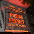Pierre Perret sur la scène de l'Olympia à Paris, pour ses 80 ans, le 9 juillet 2014.