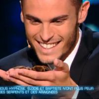 Baptiste Giabiconi : Sous hypnose, il flirte avec une mygale et un python !