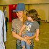 Shakira et son fils Milan Piqué arrivent à Rio de Janeiro, le 9 juilet 2014.