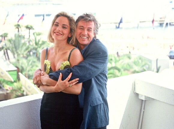 Sharon Stone et Paul Verhoeven au Festival de Cannes 1992 pour Basic Instinct.