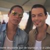 Julio Iglesias Jr. et Nuno Resende, complices. Image du making of du clip La Camisa Negra par les Latin Lovers, réal. Matthieu Allard. Juillet 2014.