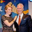  La reine Mathilde et le roi Philippe de Belgique ont apprécié l'ambiance du grand bal national organisé Place du jeu de balle à Bruxelles le 20 juillet 2014 à la veille des célébrations de la fête nationale. 