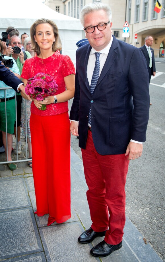 La princesse Claire et le prince Laurent de Belgique au concert 'Prélude à la fête nationale' au palais des Beaux-Arts à Bruxelles le 20 juillet 2014