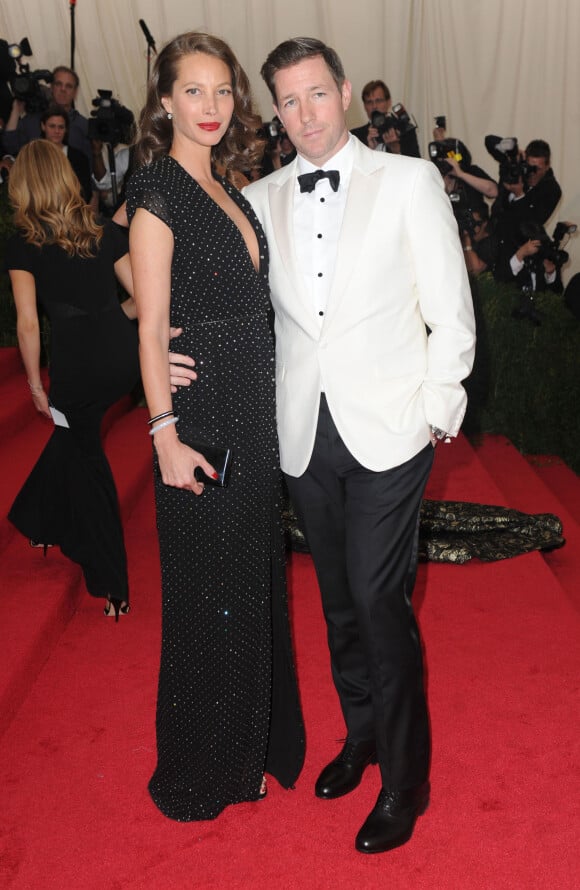 Christy Turlington et son mari Edward Burns à New York, le 5 mai 2014.