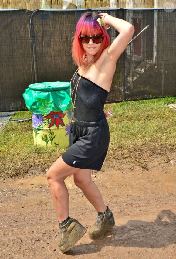Lily Allen lors du festival de musique de Glastonbury, le 28 juin 2014.