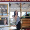 Lily Aldridge, de passage dans la boutique Victoria's Secret à San Francisco, fête la sortie des nouvelles collections de la marque et le dévoilement de la liste What is Sexy ?. Le 29 juillet 2014.