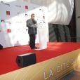  Luc Besson lors de la conf&eacute;rence de presse de l'inauguration de la Cit&eacute; du cin&eacute;ma &agrave; Saint-Denis le 21 septembre 2012 