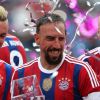 Franck Ribéry et son nouveau look lors de la finale de la Telekom Cup à l'Imtech Arena de Hambourg, le 27 juillet 2014