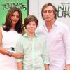 William Fichtner, sa femme Kymberly Kalil et leur fils Vangel - Première du film "Teenage Mutant Ninja Turtles" à Westwood, le 3 août 2014.