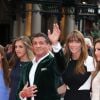 Sylvester Stallone, sa femme Jennifer Flavin, et leurs filles Sophia, Sistine et Scarlet - Avant-première du film "The Expendables 3" à Londres, le 4 août 2014.