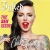 Christy Mack en couverture de la revue Inked (The Sex Issue), numéro de septembre 2014. Le 8 août 2014, la jeune star du porno a été gravement blessée par son boyfriend War Machine (Jonathan Koppenhaver).