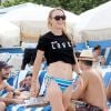 Caroline Wozniacki en vacances à Miami le 1er juin 2014
