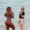 Caroline Wozniacki en vacances à Miami avec Serena Williams le 1er juin 2014