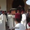 Image des obsèques de la princesse Lalla Fatima Zahra, lundi 11 août 2014 à Rabat, en présence de son neveu le roi Mohammed VI du Maroc, particulièrement affecté.