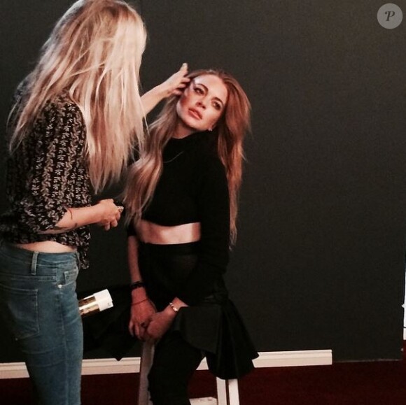 Lindsay Lohan a posté des photos lors de son shooting pour Wonderland Magazine, le 11 août 2014.