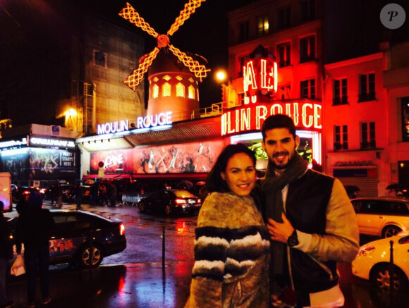 Isco et sa jolie Victoria Calderon à Paris - décembre 2013