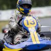 Le prince Carl Philip de Suède a participé à une course de karting lors du week-end de la Coupe Prince Carl Philip sur le circuit de Linköping le 16 août 2014.