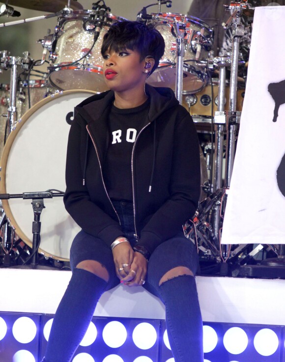 Jennifer Hudson chante sur le plateau de l'émission de télévision "Today" au Rockefeller Center à New York, le 19 août 2014