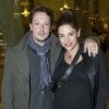 Davy Sardou et sa femme Noemie Elbaz au théâtre Rive Gauche à Paris, le 29 mai 2013.