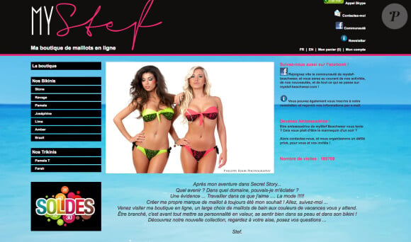 Stéphanie et Serena posent pour la marque de bikini de Stéphanie sur le site mystef-beachwear.com