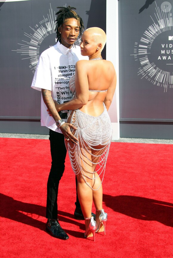 Wiz Khalifa et Amber Rose assistent aux MTV Video Music Awards 2014 au Forum. Inglewood, le 24 août 2014.