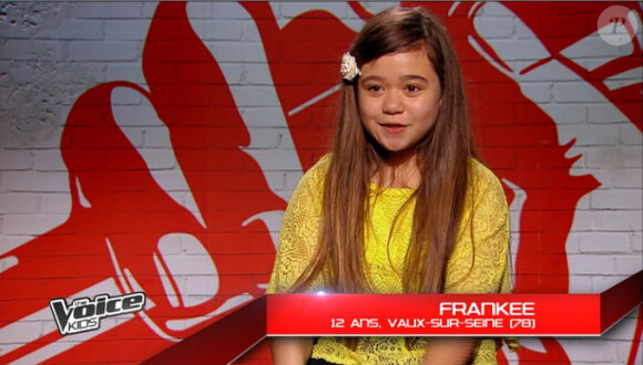 Frankee dans The Voice Kids, le 30 août 2014 sur TF1.