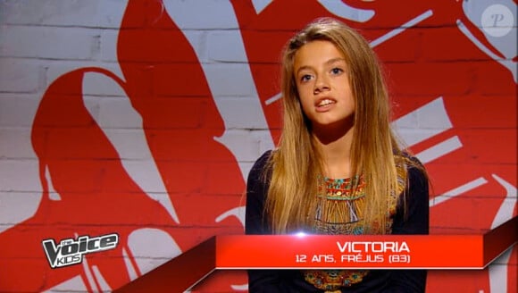Victoria dans The Voice Kids, le 30 août 2014 sur TF1.