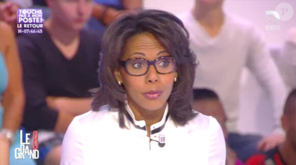Audrey Pulvar dans Le Grand 8, sur D8 le lundi 1er septembre 2014.