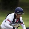 Zara Phillips sur High Kingdom lors de l'épreuve de cross du concours complet aux Jeux équestres mondiaux, en Normandie le 30 août 2014. La fille de la princesse Anne a décroché à l'issue du concours son billet pour les JO de Rio 2016.