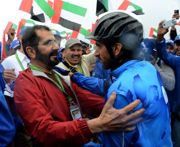 Le prince héritier de Dubai Hamdan bin Mohammed Al Maktoum a remporté l'épreuve d'endurance lors des Jeux équestres mondiaux en Normandie, le 28 août 2014