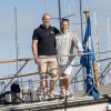 Zara Phillips et son mari Mike Tindall lors de l'Artemis Challenge sur l'Ile de Wight, le 7 août 2014.