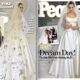 Les photos du mariage d'Angelina Jolie et Brad Pitt en couverture des magazines Hello! et People
