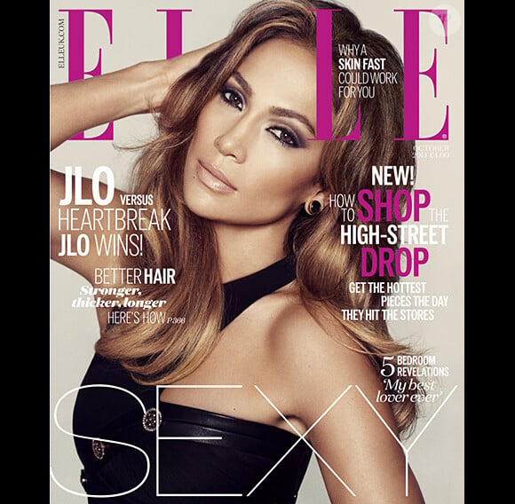Jennifer Lopez en couverture du magazine Elle, daté du mois d'octobre 2014.