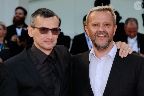 Ognjen Svilicic et Giuliano Montaldo lors de la cérémonie de clôture et la remise des prix de la 71e Mostra de Venise le 6 septembre 2014