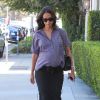 Zoe Saldana, enceinte, se rend à un rendez-vous à Hollywood, le 27 août 2014.