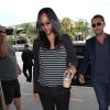Zoe Saldana à l'aéroport LAX de Los Angeles, le 8 septembre 2014.
