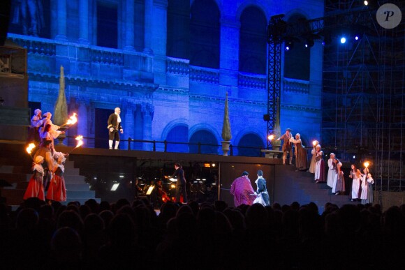 Illustration - Première représentation aux Invalides de l'opéra "Don Giovanni" mis en scène par Patrick Poivre D'Arvor et Manon Savary à Paris, le 9 septembre 2014.