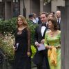 La reine Silvia de Suède arrive avec la princesse Madeleine de Suède et son époux Christopher O'Neill au Berns Hotel, à Stockholm le 8 septembre 2014, pour le gala des 15 ans de la World Childhood Foundation.