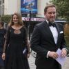 La princesse Madeleine de Suède et son époux Christopher O'Neill arrivent au Berns Hotel, à Stockholm le 8 septembre 2014, pour le gala des 15 ans de la World Childhood Foundation.